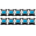 10 PCS Gateron G Shaft Black Bottom Transparent Shaft Cover Axis Switch, Style: G3 Foot (Blue Shaft)