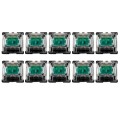 10 PCS Gateron G Shaft Black Bottom Transparent Shaft Cover Axis Switch, Style: G3 Foot (Green Shaft