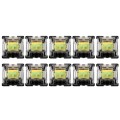 10 PCS Gateron G Shaft Black Bottom Transparent Shaft Cover Axis Switch, Style: G3 Foot (Yellow Shaf