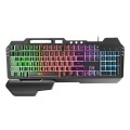 IMICE GK-700 104 Keys Metal Backlit Gaming Wired Suspended Illuminated Keyboard With Hand Rest, Cabl