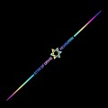 2pcs 60cm Colorful Laser Car Stickers Body Scratches Cover Car Stickers(Sixth Star 9137E)