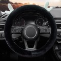 Antler Thick Plush Steering Wheel Cover, Style: O Type (Black)