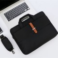 Multifunctional Wear-resistant Shoulder Handheld Laptop Bag, Size: 14 - 14.6 inch(Black)