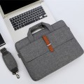 Multifunctional Wear-resistant Shoulder Handheld Laptop Bag, Size: 17 - 17.3 inch(Gray)