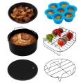 6 PCS/Set 7 inch Air Fryer Baking Accessories Stainless Steel Set