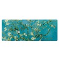 300x800x1.5mm Unlocked Am002 Large Oil Painting Desk Rubber Mouse Pad(Apricot Flower)