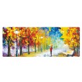 400x900x5mm Locked Am002 Large Oil Painting Desk Rubber Mouse Pad(Autumn Leaves)