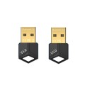 2 PCS USB Bluetooth Adapter 5.0PC Computer Wireless Audio Receive Transmitter, Color: Black