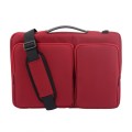 Nylon Waterproof Laptop Bag With Luggage Trolley Strap, Size: 13.3-14 inch(Red)