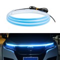 Car LED Streamer Decorative Hood Atmosphere Lights, Style: Monochrome Ice Blue Light(1.5m)