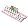 LANGTU L3 102 Keys Anti-Spill Silent Office Wired Mechanical Keyboard, Cable Length: 1.5m(Pink)