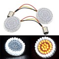 2 PCS Motorcycle LED Signal Steering Lamp For Dyna(White Yellow Light 1157 Without Lampshade)