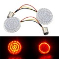 2 PCS Motorcycle LED Signal Steering Lamp For Dyna(Red Red Light 1157 Without Lampshade)
