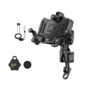 Motorcycle Bracket Crab Navigation Phone Bracket,Style Y-type+QC3.0 Dual USB Charge