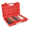 38 PCS / Set Stainless Steel Wire Pipe Brush Nylon Copper Wire Hex Rod Tool Cleaning Brush(Red)
