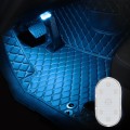 Car Lighting Reading Light LED Touch Sensing Ambient Light, Style:, Color: Ice Blue