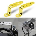 2 PCS Multifunction Motorcycle Modification Accessories Rearview Mirror Lamp Bracket(Gold)