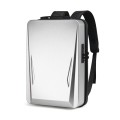 Men PC Hard Shell Gaming Computer Backpack For 15.6-17.3 Inch(Silver)