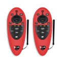 2 PCS Remote Control Dustproof Silicone Protective Cover For LG AN-MR500 Remote Control(Red)