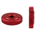 Knurled Aluminum Alloy Single Layer Hand Tight Nut Thin Small Step Nut, Specification: M5-D16x4Red