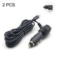 2 PCS Car Charger Fast Charging Driving Recorder Supply Line, Style: 1A+2A(Android Right Bend)