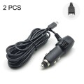 2 PCS Car Charger Fast Charge Driving Recorder Supply Line, Style: 1.5A+2.4A(Android Straight Head)