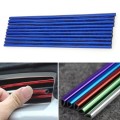 10pcs/pack Car Air Conditioner Vent U-Shaped Electroplating Decorative Strip(Green Ice Blue)