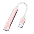 4 in 1 Mini Multifunctional Expanded Docking, Spec: USB 3.0 (Pink)