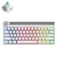 Ajazz K620T 62 Keys Bluetooth Wireless Dual Mode Mechanical Keyboard, Style: Blue Shaft (White)