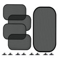 Non-Porous Suction Cup Car Mesh Sunshade(Black Rear Block+Black Side Block x 4)
