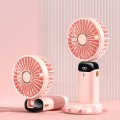 USB Handheld Digital Display Folding Aromatherapy Fan, Battery Capacity: 4000mAh(N15 Pink)