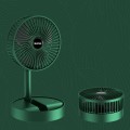 Portable Folding Fan  Retractable Floor Standing Fan,Style: Rechargeable (Green)