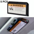 Car Sun Visor Card Holder Pass Fuel Card Holder Parking Number Card(Black Bagged)