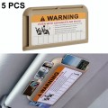 Car Sun Visor Card Holder Pass Fuel Card Holder Parking Number Card(Beige Bagged)