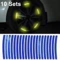20pcs /Set Car Wheel Reflective Stickers 3D Personal Decoration Tire Warning Stickers(Blue)
