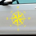 D-336 Car Compass Graphic Sticker Hood Car Body Universal Sticker(Yellow)