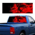 D-954 Flame Skeleton Rear Window Pattern Sticker Truck SUV Behind Wind Glass Stickers(Red)