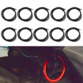 10PCS Motorcycle Modification Oil Pipe Rubber Gasoline Pipe, Length: 1m(Black)