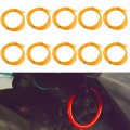 10PCS Motorcycle Modification Oil Pipe Rubber Gasoline Pipe, Length: 1m(Orange)