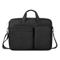 DJ02 Large Capacity Waterproof Laptop Bag, Size: 14.1-15.4 inches(Mysterious Black)