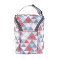 Travel Diaper Storage Bag Hang Baby Stroller Thermal Insulation Bottle Bag(Colored Triangle)