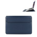 PU08DZ Leather Laptop Liner Bag with Stand Function, Size: 14.1-15.4 inches(Sapphire Blue)