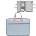 Baona BN-Q006 PU Leather Full Opening Laptop Handbag For 13/13.3 inches(Sky Blue+Pink)