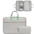 Baona BN-Q006 PU Leather Full Opening Laptop Handbag For 13/13.3 inches(Gray+Mint Green+Power Bag)