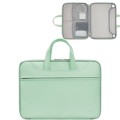 Baona BN-Q006 PU Leather Full Opening Laptop Handbag For 14 inches(Light Green)
