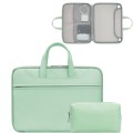 Baona BN-Q006 PU Leather Full Opening Laptop Handbag For 14 inches(Mint Green+Power Bag)