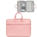 Baona BN-Q006 PU Leather Full Opening Laptop Handbag For 15/15.6/16 inches(Pink)