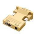 HDMI Female To VGA Male With Audio Adapter Computer Monitor TV Projector Converter(Gold)