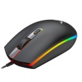 Zerodate V6 4 Keys 1600DPI Game Colorful RGB Marquee USB Wired Mouse, Cable Length: 1.35m(Black)