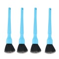 Car Details Soft Bristle Interior Brush Crevice Cleaning Brush, Style: Long Blue Handle